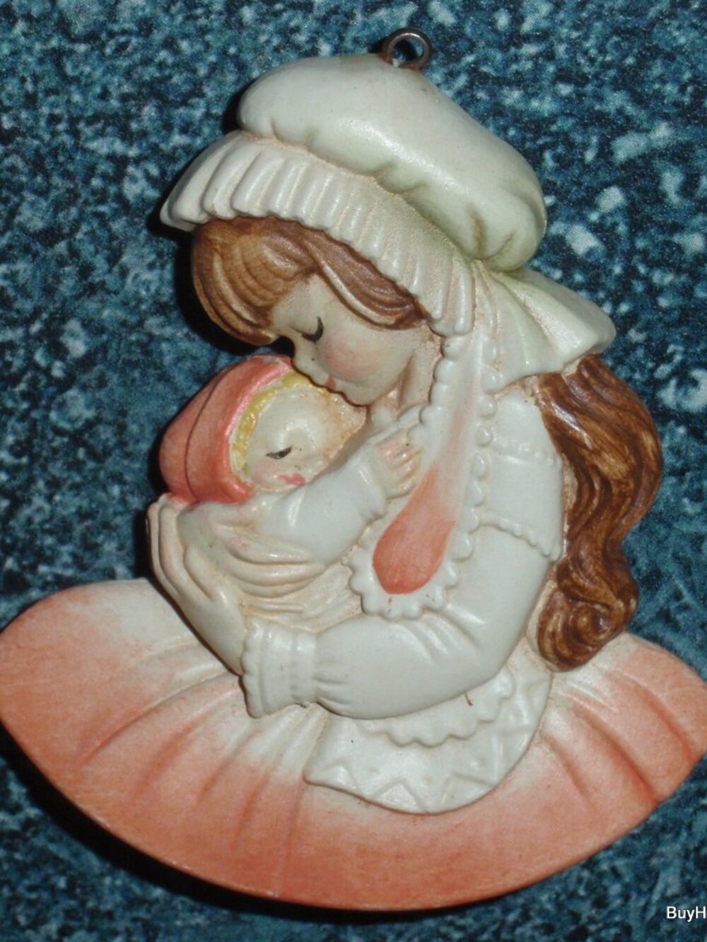 "Baby's first Christmas" Anri Ferrandzi Christmas Ornament In Pink MADE IN ITALY